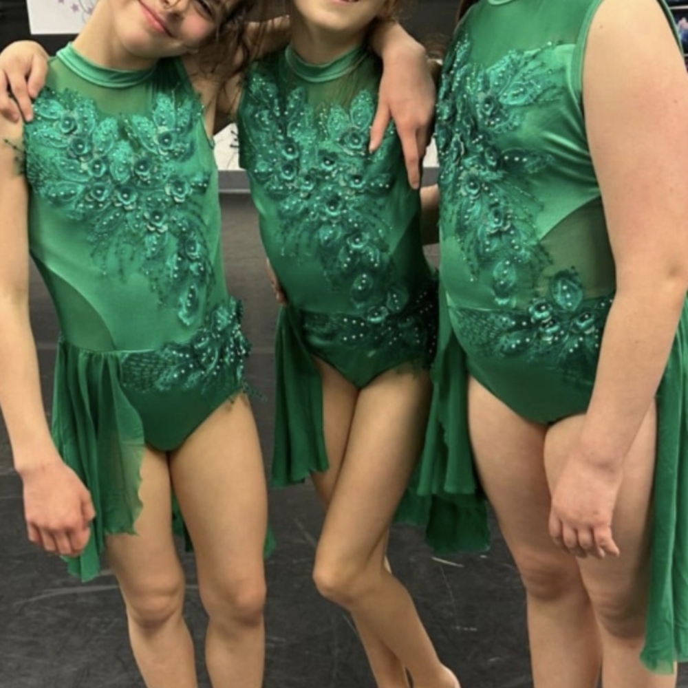 Green Kids Dance Costume